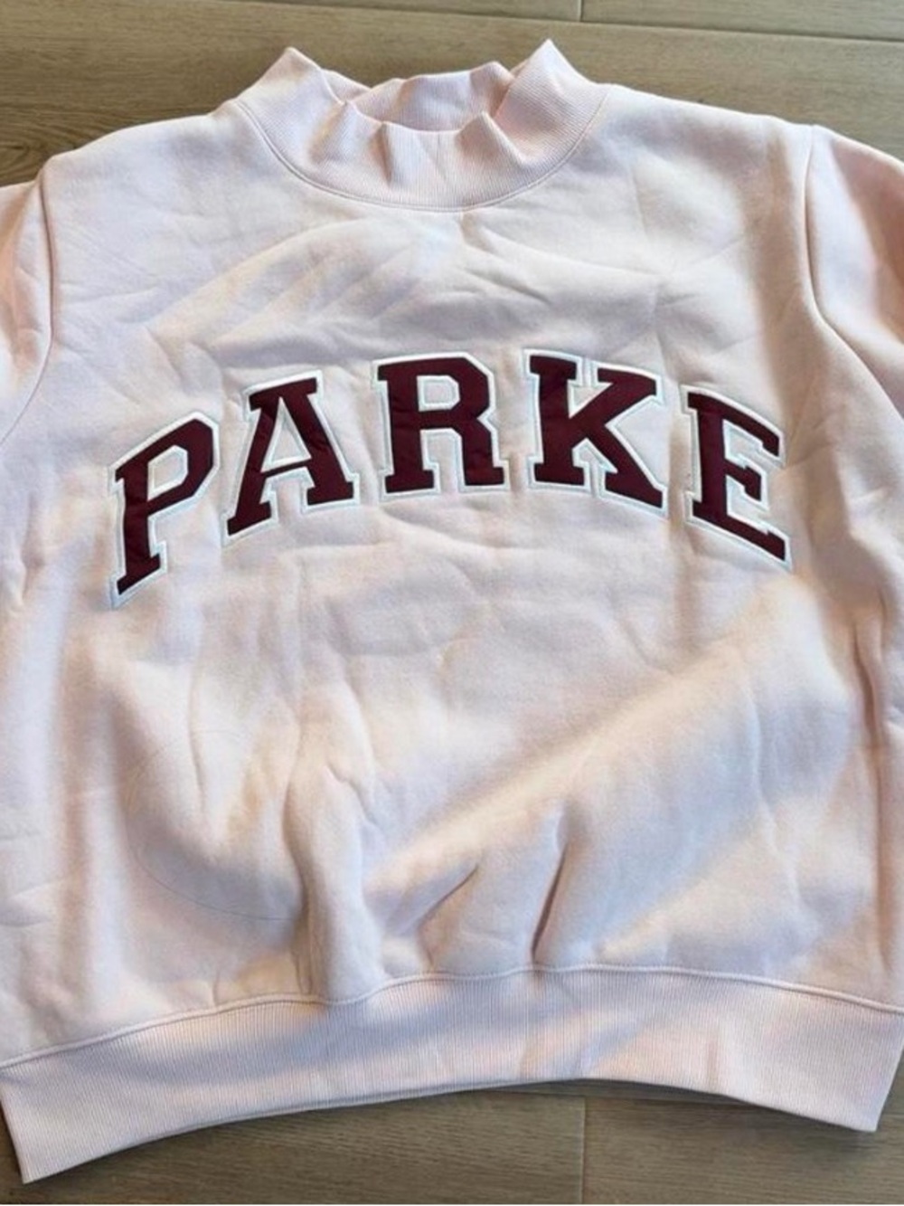 Pink Parker Lettered Pullover Sweatshirt
